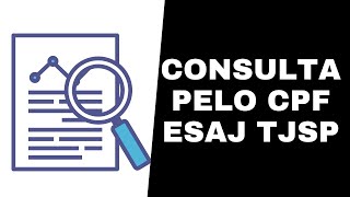 Como consultar um processo no TJSP pelo CPF online [upl. by Liahcim453]