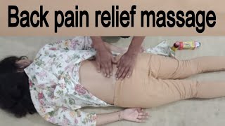 back pain relief massage  Kamar dard ke liye yoga malish massage yoga [upl. by Besse]