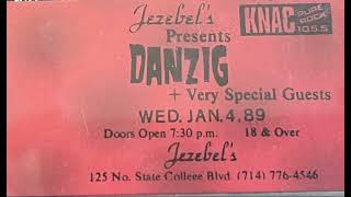 Danzig live at Jezebels January 4 1989 [upl. by Jasmin641]