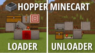 Easy Hopper Minecart Loader amp Unloader  Minecraft Tutorial 121 [upl. by Utimer]