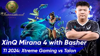 👀 XinQ MIRANA SUPPORT with BASHER  Dota 2 TI 2024 Gameplay [upl. by Pierro]