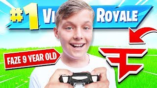 9 YEAR OLD JOINS FAZE CLAN IF HE WINS FORTNITE [upl. by Frazer144]