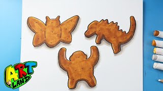 How to Draw Godzilla Nuggets [upl. by Idnar224]