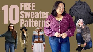 10 Free Sweater Knitting Patterns for Fall [upl. by Maupin]