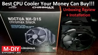 Noctua NHD15 Chromax Black CPU Cooler Unboxing Review  Installation amp Comparison [upl. by Nnaecyoj189]