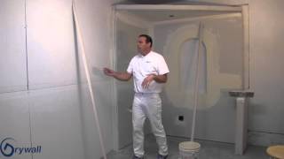 Installing cornerbead  Drywall Instruction [upl. by Innoj]