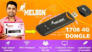 Melbon WiFi dongle is with all SIM supported  Melbon 4G wifi unboxing Review  Sahil Free Dish [upl. by Bibby]