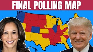 FINAL 2024 Kamala Harris vs Donald Trump Map Based On The Polls [upl. by Noj]