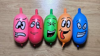 MAKING SLIME WITH FUNNY BALLOONS  SATISFYING SLIME VIDEO GLOWQUEST P1 [upl. by Paehpos]