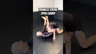 BJJ Triangle choke from open guard jiujitsu martialarts [upl. by Alabaster]