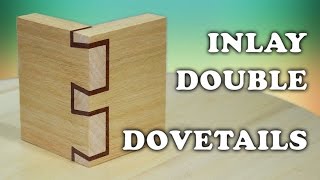 Inlay  Double Dovetails by handtools [upl. by Fihsak]