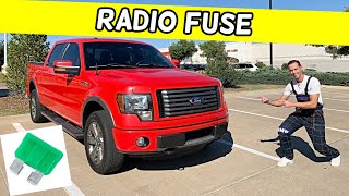 FORD F150 RADIO FUSE LOCATION REPLACEMENT F 150 RADIO NOT TURNING ON 2009 2010 2011 2012 2013 2014 [upl. by Gemini]