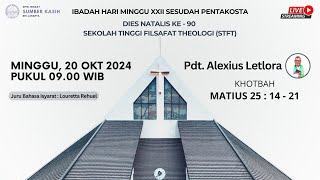 Ibadah Hari Minggu XXII Sesudah Pentakosta I 20 Oktober 2024 I GPIB Sumber Kasih  DKI Jakarta [upl. by Ruckman]