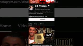 Cristiano Ronaldo YouTube Channel UR · Cristiano Breaks All Record 1 Million Subs in 90 Minutes [upl. by Nadnal]