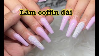 Làm coffin nail quá dễ  Nail art designs 2023  nail tutorial [upl. by Acinok671]