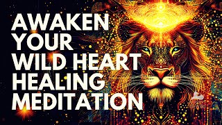 AWAKEN Your WILD HEART 💛 Healing Meditation with the Lioness in the Savannah [upl. by Cohbath19]