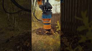 This stump grinder works so fast it will make your head spin [upl. by Acirne]