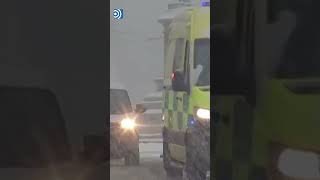 El temporal de frio y nieve en Europa obliga a cancelar vuelos y cerrar carreteras [upl. by Regnig68]