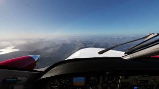 X PLANE 12  VISUAL XP  CROSSING OVER THE MOUNTAINS OF NORWAY  KINGAIR C90B [upl. by Ender]