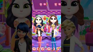 Marinette VS Adrien Miraculous makeover by My Talking Angela marinette adrien miraculou shorts [upl. by Ahsias]