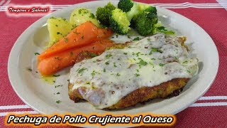 PECHUGA DE POLLO CRUJIENTE AL QUESO delicioso y muy fácil [upl. by Mylo]