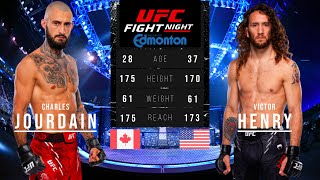 CHARLES JOURDAIN vs VICTOR HENRY FULL FIGHT UFC EDMONTON [upl. by Marrilee]