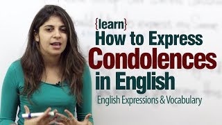 Expressing Condolences in English  Advance English lesson [upl. by Arfihs828]