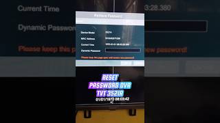 Cara Reset Password DVR TVT 3521A passwordreset passwordunlock shorts [upl. by Olia772]