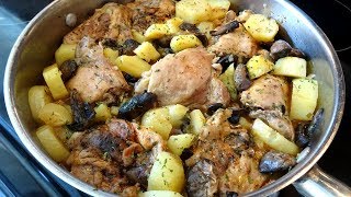 Pollo En Salsa Con Papas y Champiñones Mis Recetas Deliciosas polloconpapa [upl. by Olifoet930]