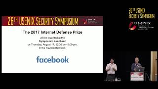 USENIX Security 17  Opening Remarks and Awards [upl. by Roydd]