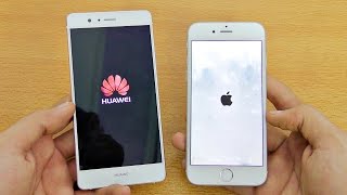 Huawei P9 Lite vs iPhone 6  Speed Test 4K [upl. by Westfall]