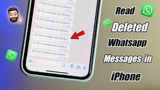 How to read deleted Whatsapp messages in iPhone  Read Whatsapp deleted messages in ios [upl. by Eladroc]