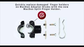 Split Finger Holders from MacDon Performance Parts [upl. by Nissy]