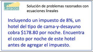 Solucion de problemas con ecuaciones lineales ejemplo 3 [upl. by Faubion]