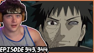 THE MAN UNDER THE MASK  OBITOS REVEAL  Naruto Shippuden REACTION Episode 343 344 [upl. by Lakym]