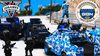 GIGN CONTRE GANG DES BLEUS GTA 5 LSPDFR [upl. by Hawger]