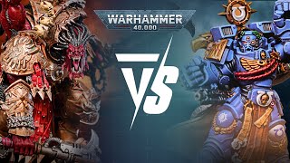 World Eaters Vs Ultramarines 2000pts Warhammer 40K Battle Report [upl. by Joelie]