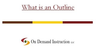 What is an Outline How do Writers Use Outlines [upl. by Benedicto412]