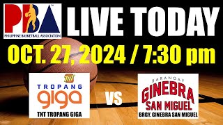 TNT Tropang Giga vs Barangay Ginebra San Miguel  PBA Live Score October 27 2024  PBA Live Today [upl. by Bouton915]