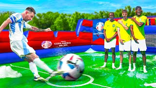 COPA AMERICA 2024 SLIP N SLIDE FOOTBALL MATCH [upl. by Amaso230]