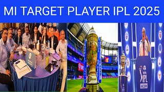 MI TARGET PLAYER IPL 2025  MI AUCTION STRATEGY 2025 [upl. by Otanutrof]