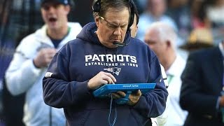 Patriots Coach Bill Belichick Destroys Tablet During Game [upl. by Ynnahc151]