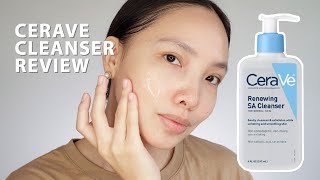 CERAVE RENEWING SA CLEANSER I Unscented Mild and Gentle Cleanser for Face Body and Acne Prone Skin [upl. by Rooker]