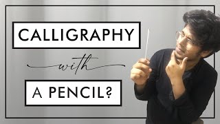 How to do Basics of Calligraphy with a pencil or pen  Faux Calligraphy for Beginners 2020 [upl. by Shimberg]