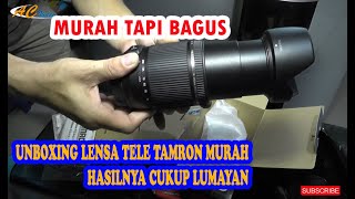 UNBOXING LENSA TELE TAMRON 18 200mm F3563 Di II VC for canon [upl. by Onaicul735]