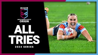 State of Origin 2024  Every try from the 2024 Series  NRLW [upl. by Allecram]