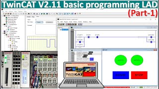 TwinCAT V211 connect with PLC Beckhoff basic programming and visualizations control tutorial Part1 [upl. by Greysun]