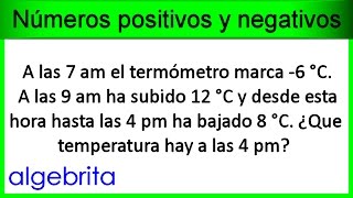 Variación de temperaturas con el tiempo Números positivos y negativos 181 [upl. by Avenej520]