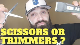 Scissors VS Trimmers  Mustache trim tip you NEED to know [upl. by Dong]