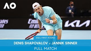 Denis Shapovalov v Jannik Sinner Full Match  Australian Open 2021 First Round [upl. by Adnoraj]